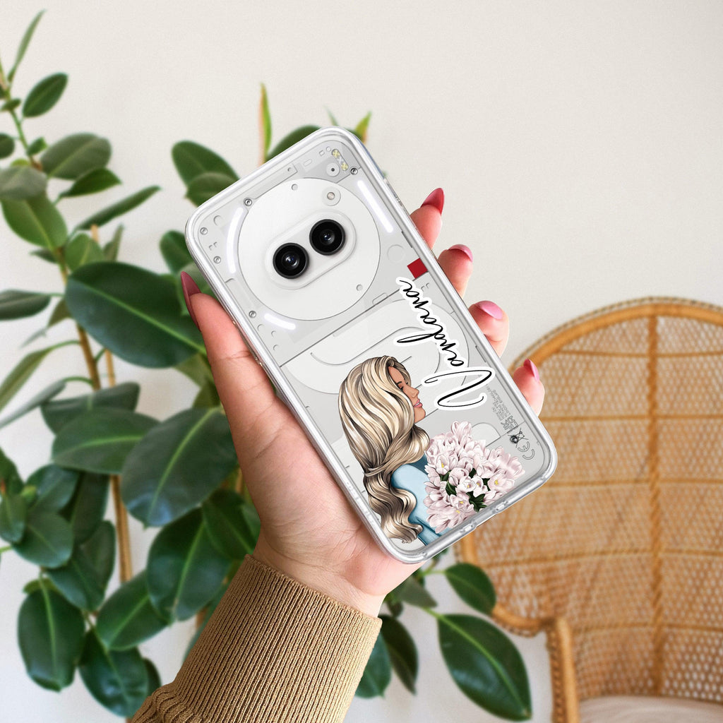Stylish Girl Customize Transparent Silicon Case For Nothing - ShopOnCliQ