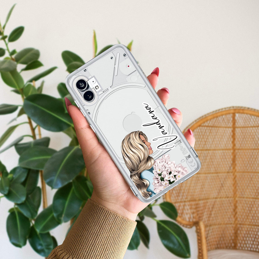 Stylish Girl Customize Transparent Silicon Case For Nothing - ShopOnCliQ