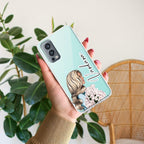 Stylish Girl Customize Transparent Silicon Case For OnePlus Nord 2 5G