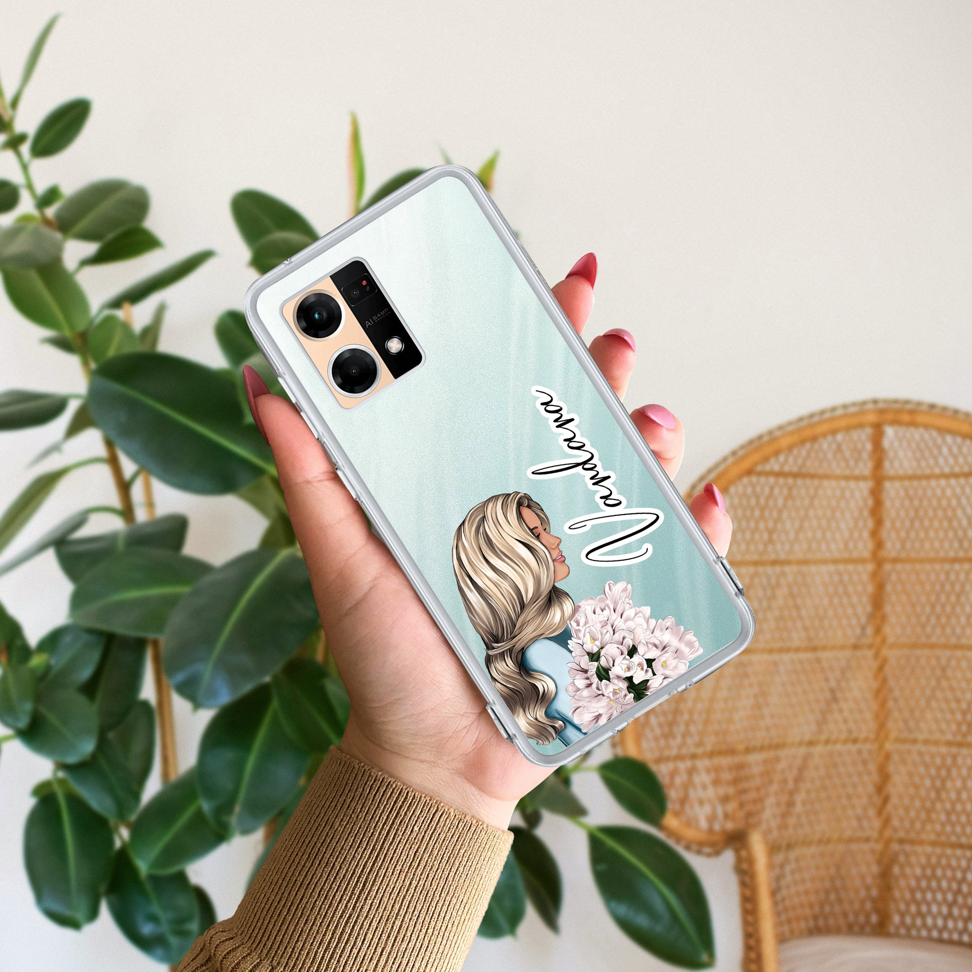 Stylish Girl Customize Transparent Silicon Case For Oppo ShopOnCliQ