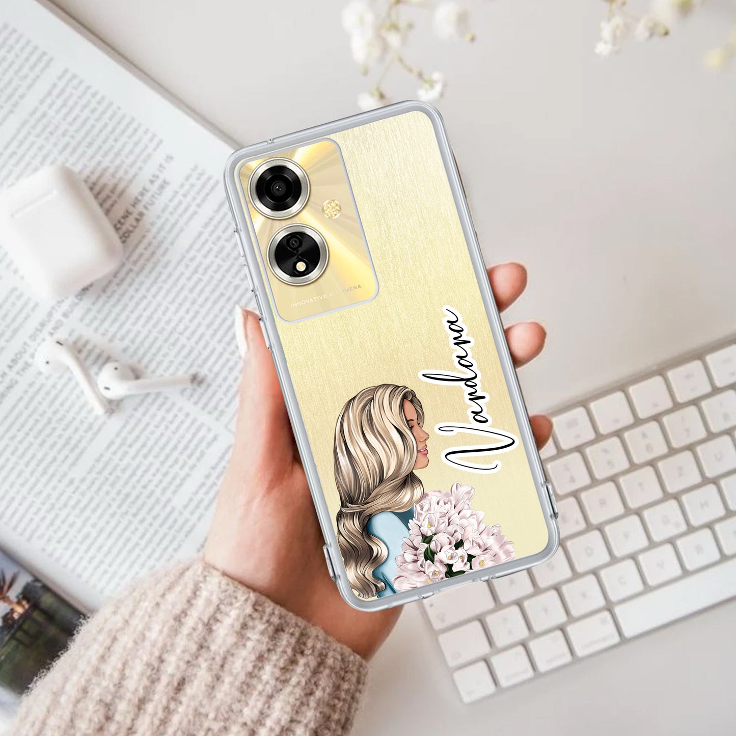 Stylish Girl Customize Transparent Silicon Case For Oppo ShopOnCliQ