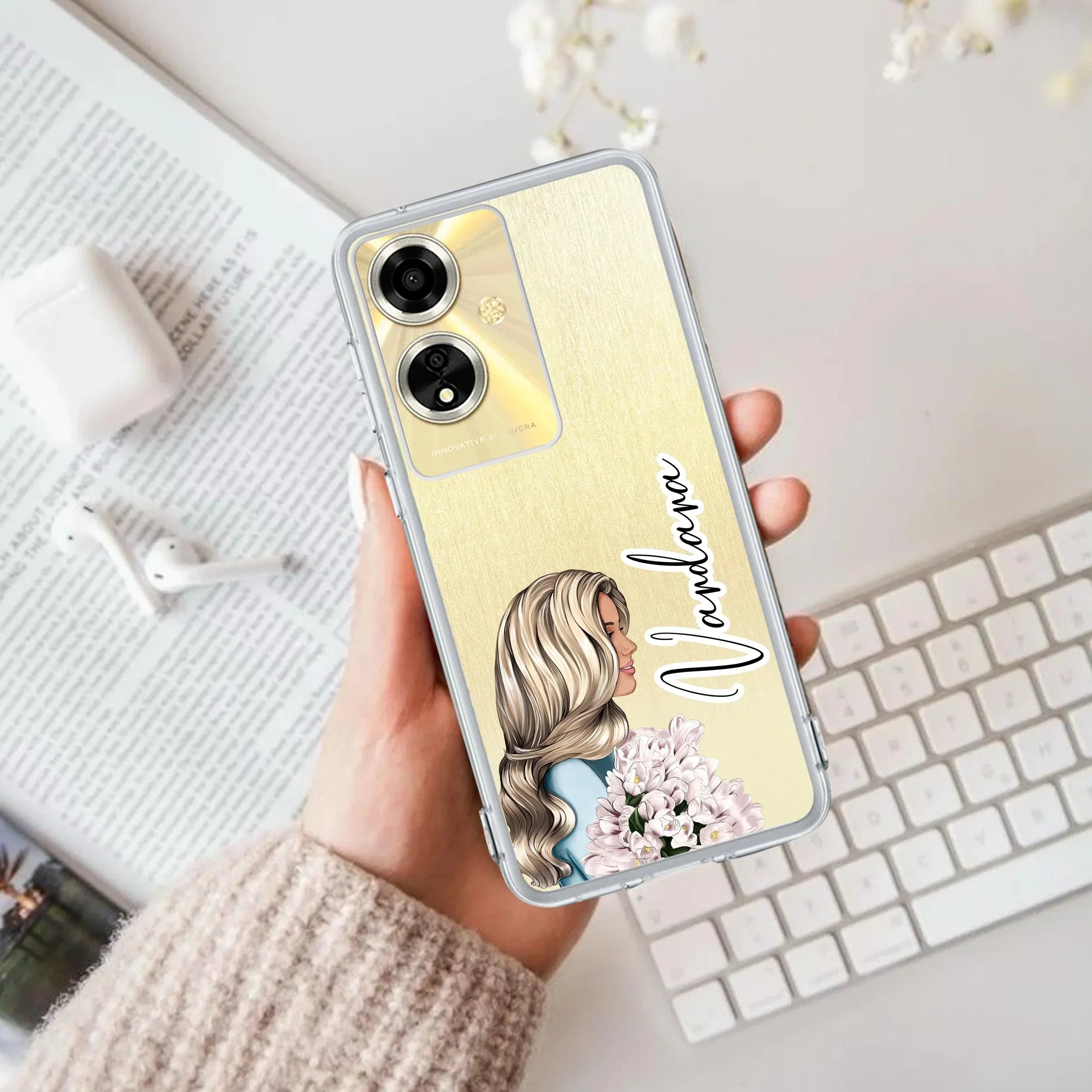 Stylish Girl Customize Transparent Silicon Case For Oppo - ShopOnCliQ