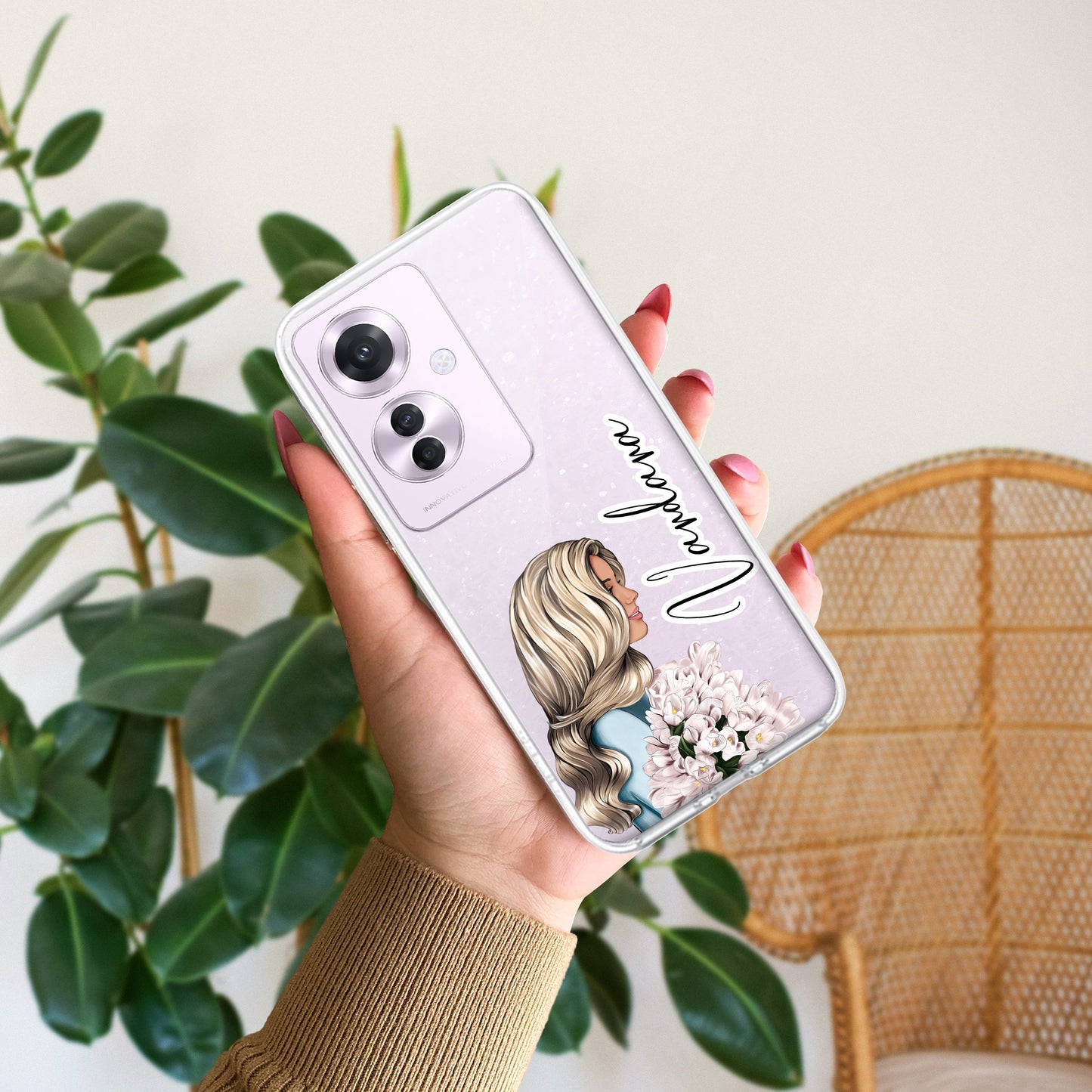 Stylish Girl Customize Transparent Silicon Case For Oppo ShopOnCliQ