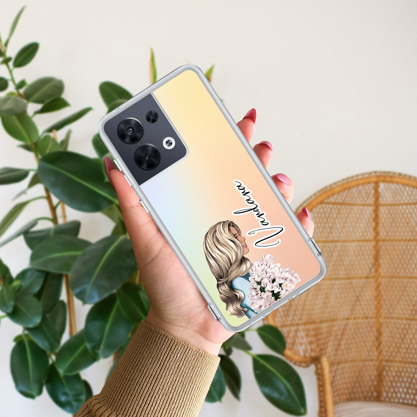 Stylish Girl Customize Transparent Silicon Case For Oppo ShopOnCliQ