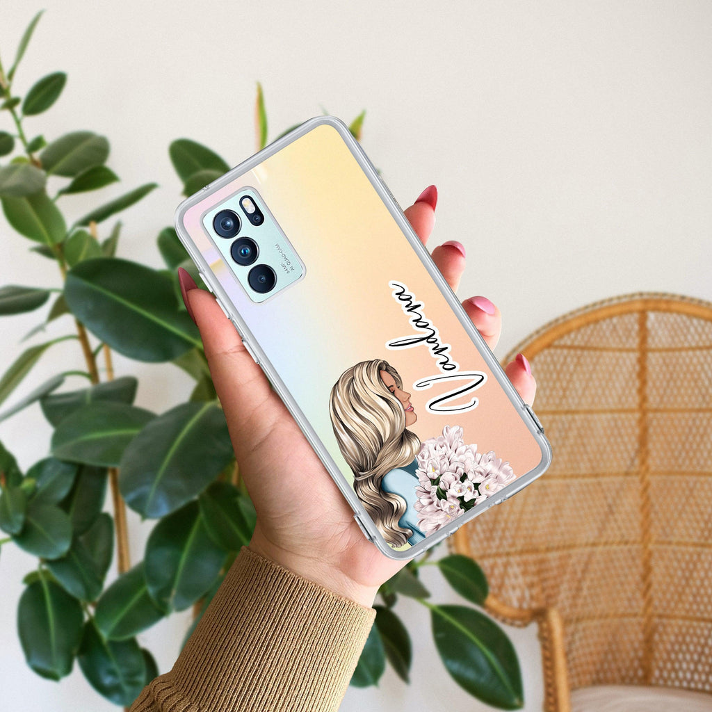 Stylish Girl Customize Anti Yellow Case For Oppo Reno 6 Pro 5G