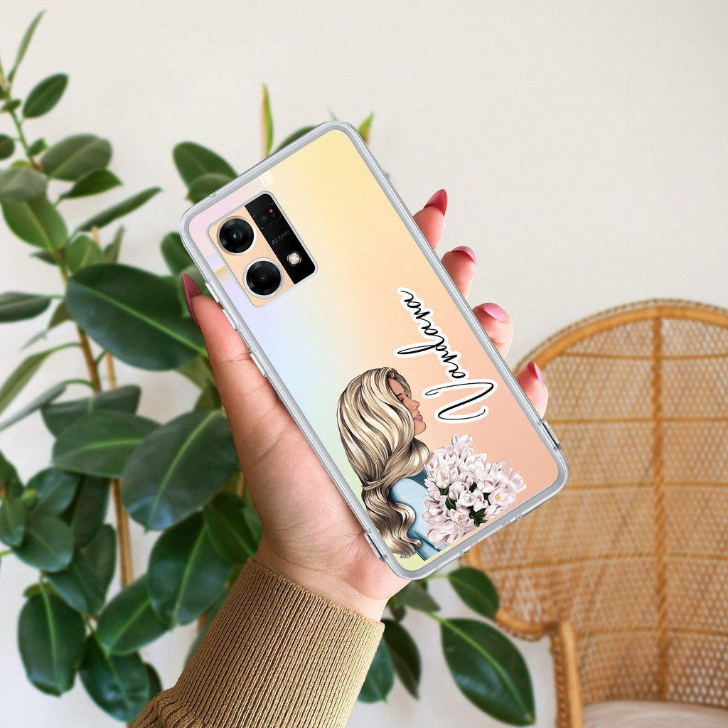 Stylish Girl Customize Anti Yellow Case For Oppo Reno 7 5G