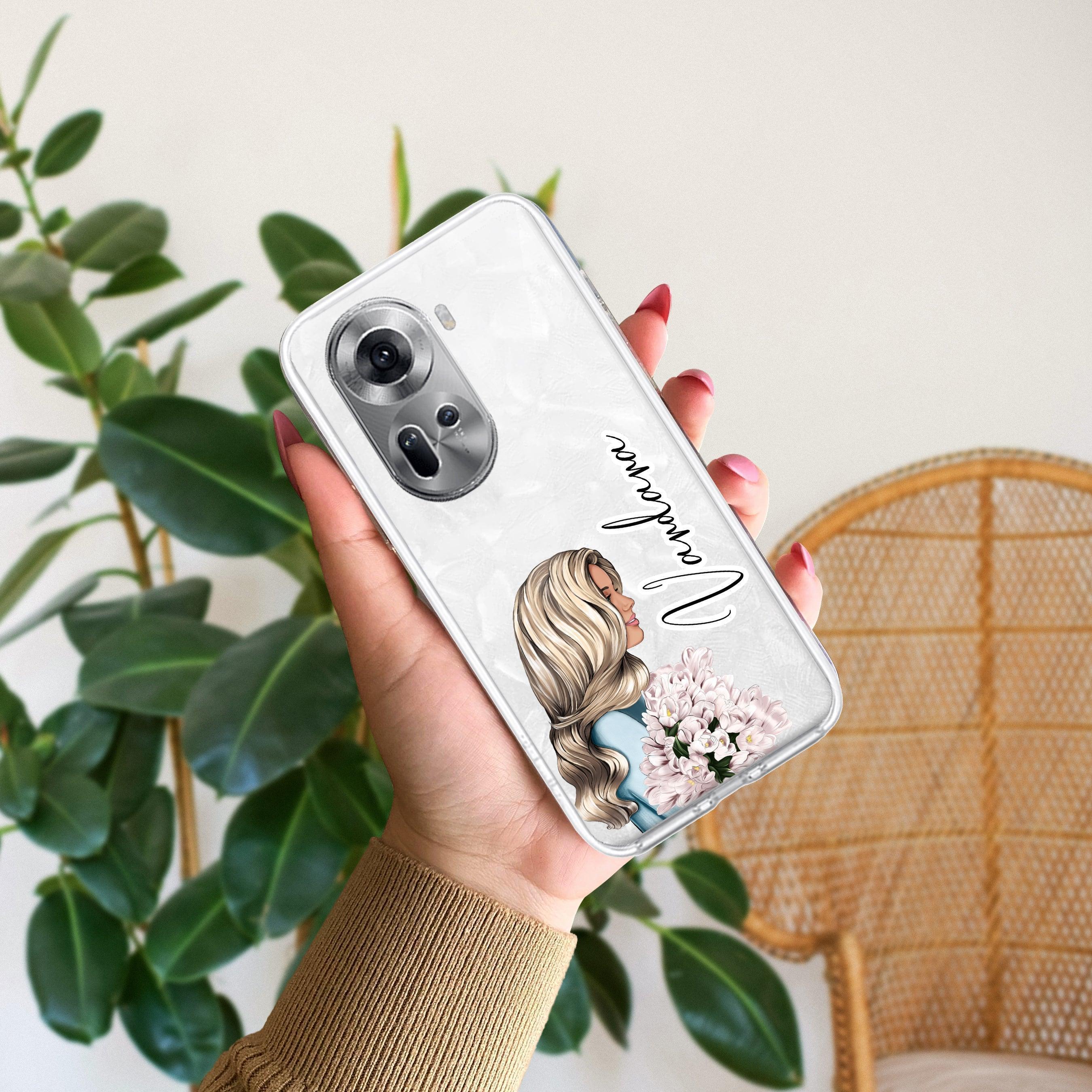 Stylish Girl Customize Transparent Silicon Case For Oppo - ShopOnCliQ