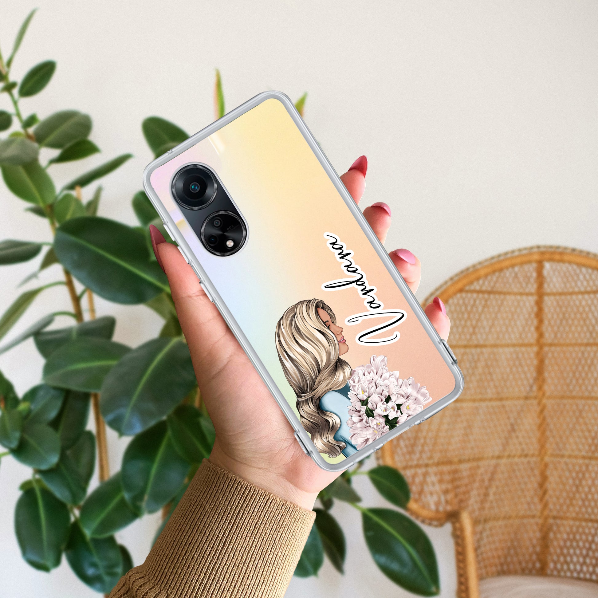 Stylish Girl Customize Transparent Silicon Case For Oppo ShopOnCliQ