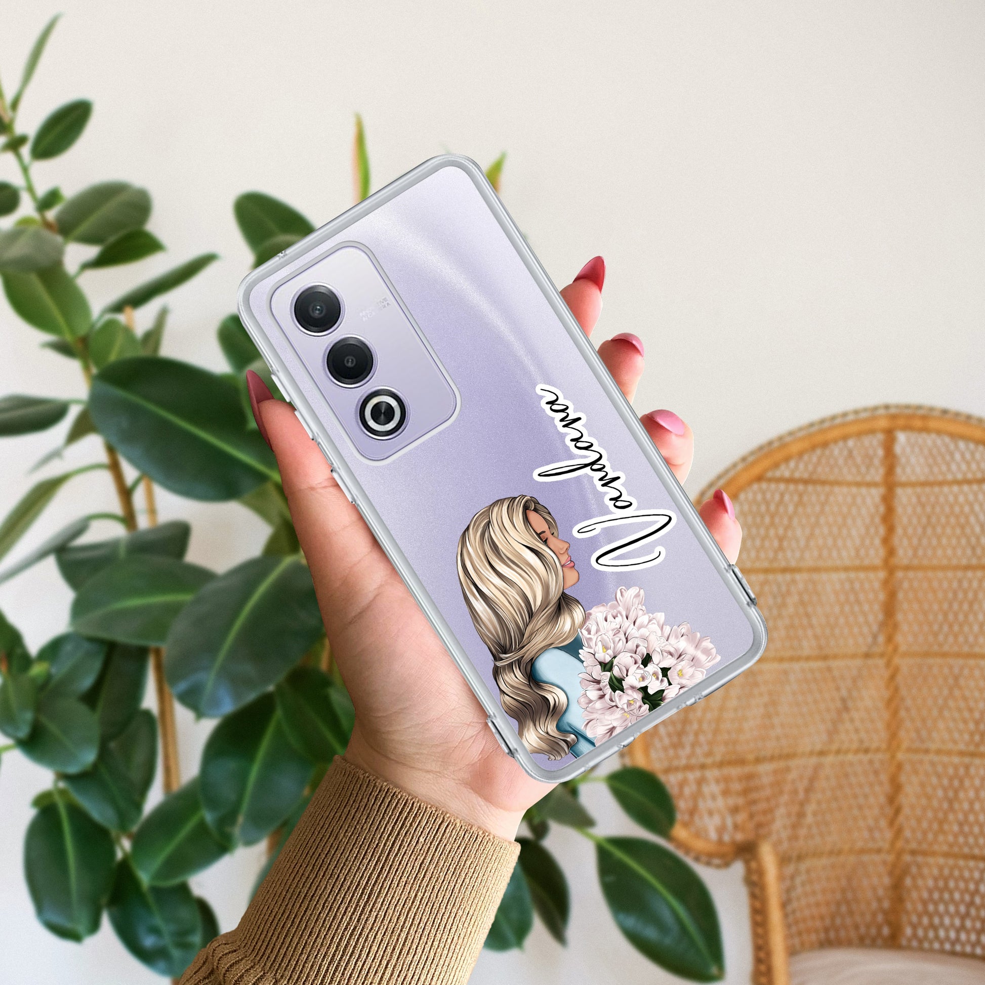 Stylish Girl Customize Transparent Silicon Case For Oppo ShopOnCliQ