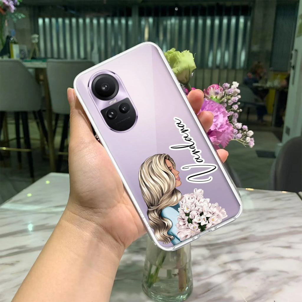 Stylish Girl Customize Anti Yellow Case For Oppo Reno 10 5G