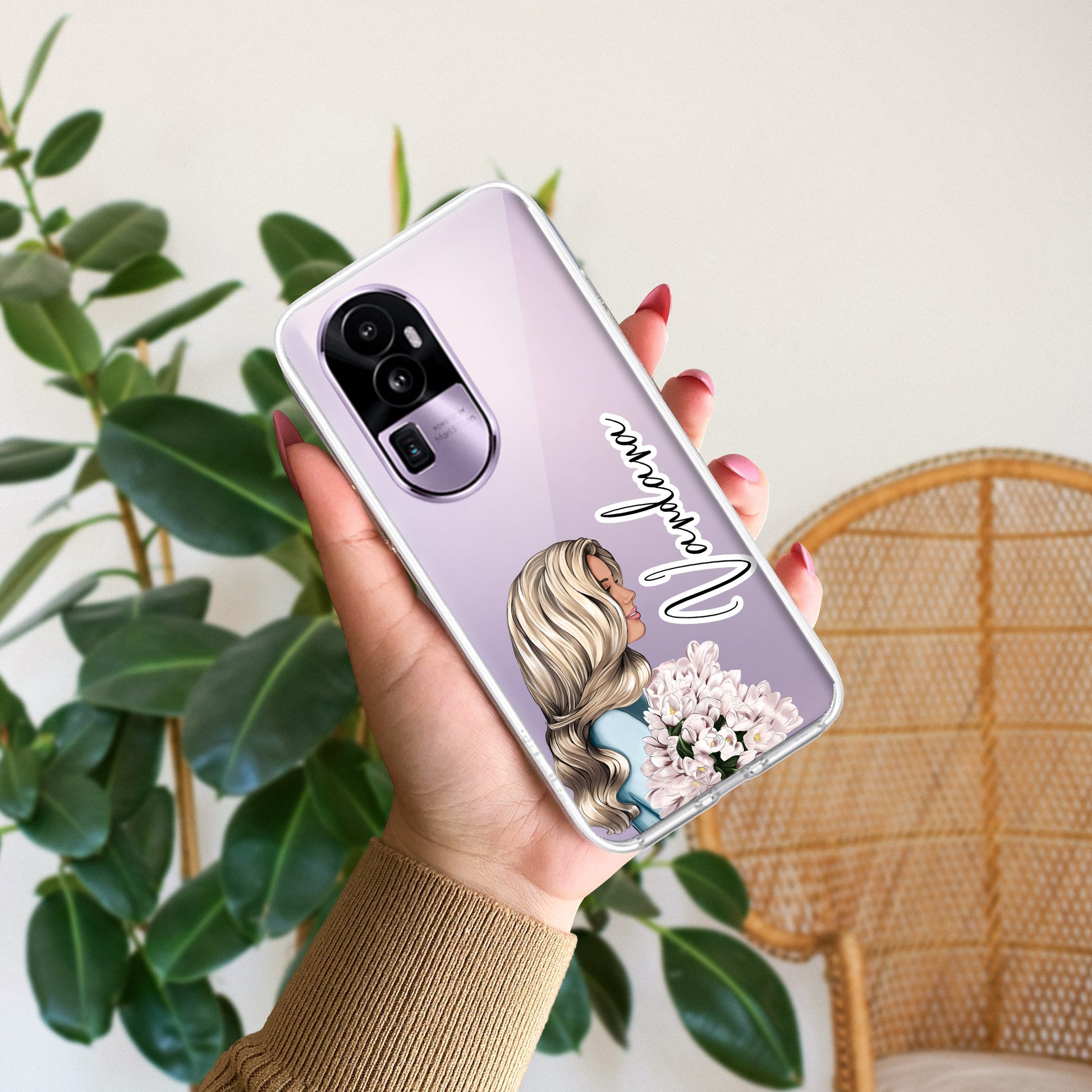 Stylish Girl Customize Transparent Silicon Case For Oppo ShopOnCliQ