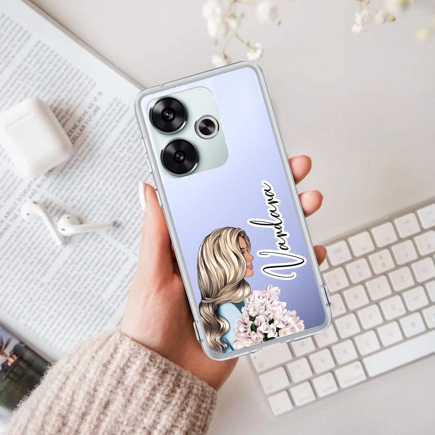 Stylish Girl Customize Transparent Silicon Case For Poco ShopOnCliQ