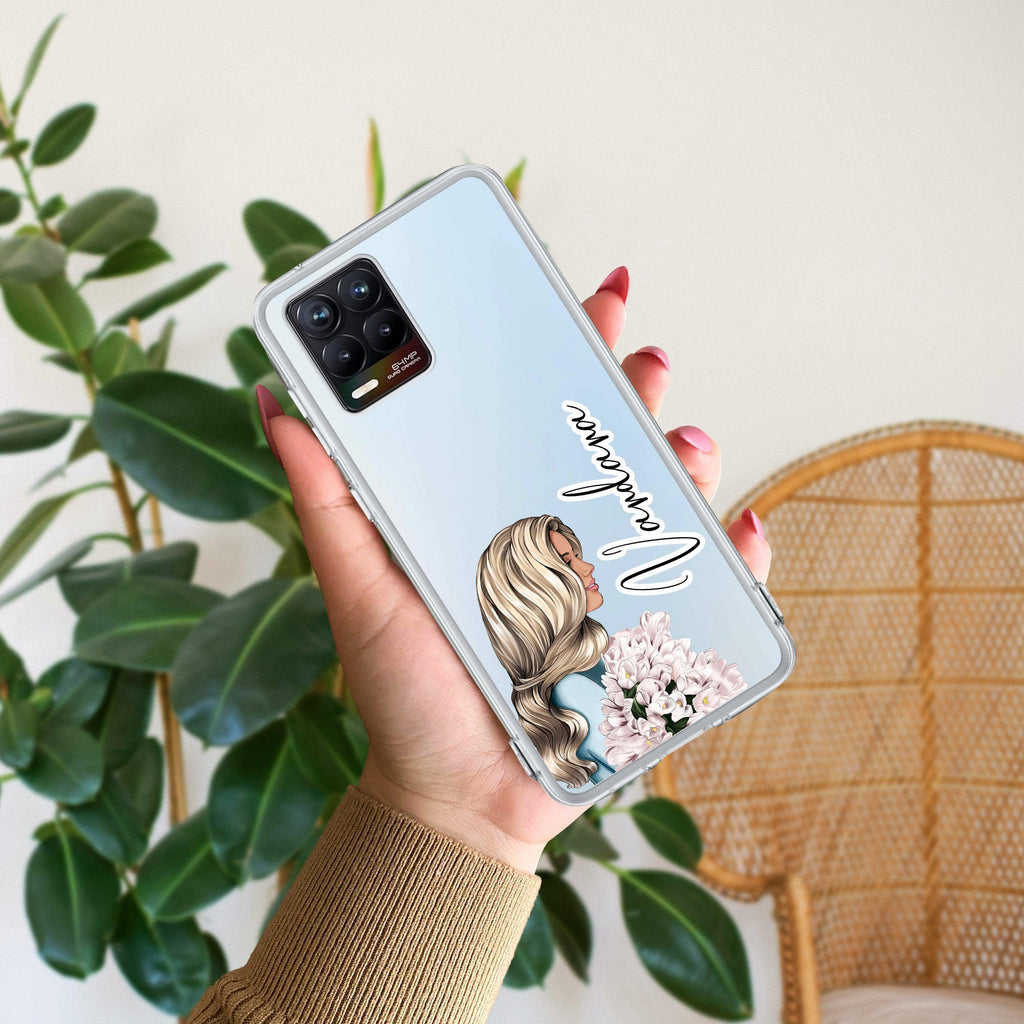 Stylish Girl Customize Transparent Silicon Case For Realme C63 5G