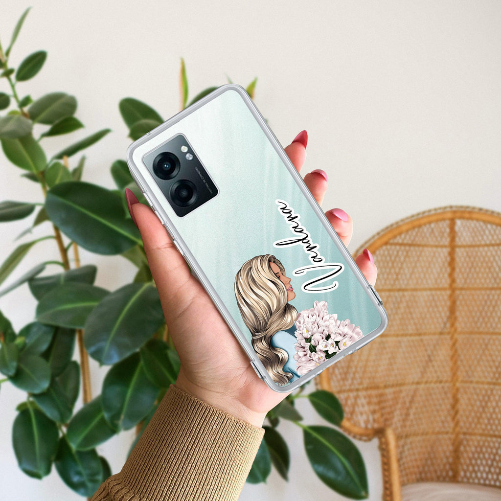 Stylish Girl Customize Anti Yelllow Case For Realme Narzo 50 5G