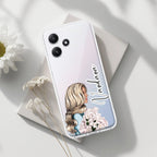 Stylish Girl Customize Transparent Silicon Case For Redmi Note 13 5G