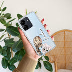 Stylish Girl Customize Transparent Silicon Case For Redmi 13C 4G