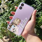 Stylish Girl Customize Transparent Silicon Case For Samsung - ShopOnCliQ