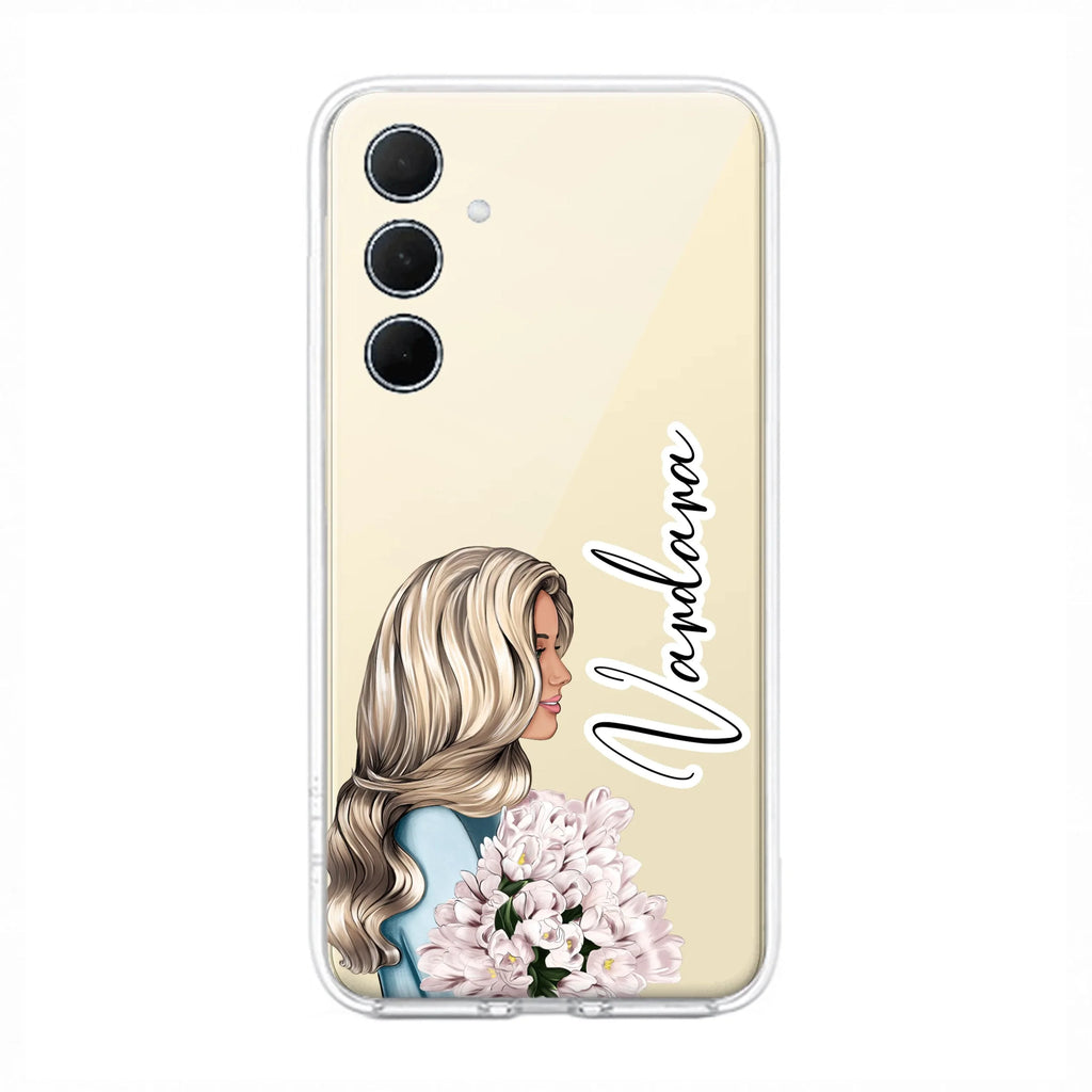 Stylish Girl Customize Transparent Silicon Case For Samsung - ShopOnCliQ