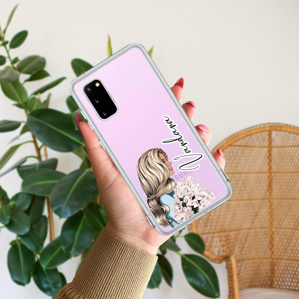 Stylish Girl Customize Transparent Silicon Case For Samsung Galaxy A52 / Samsung Galaxy A52s