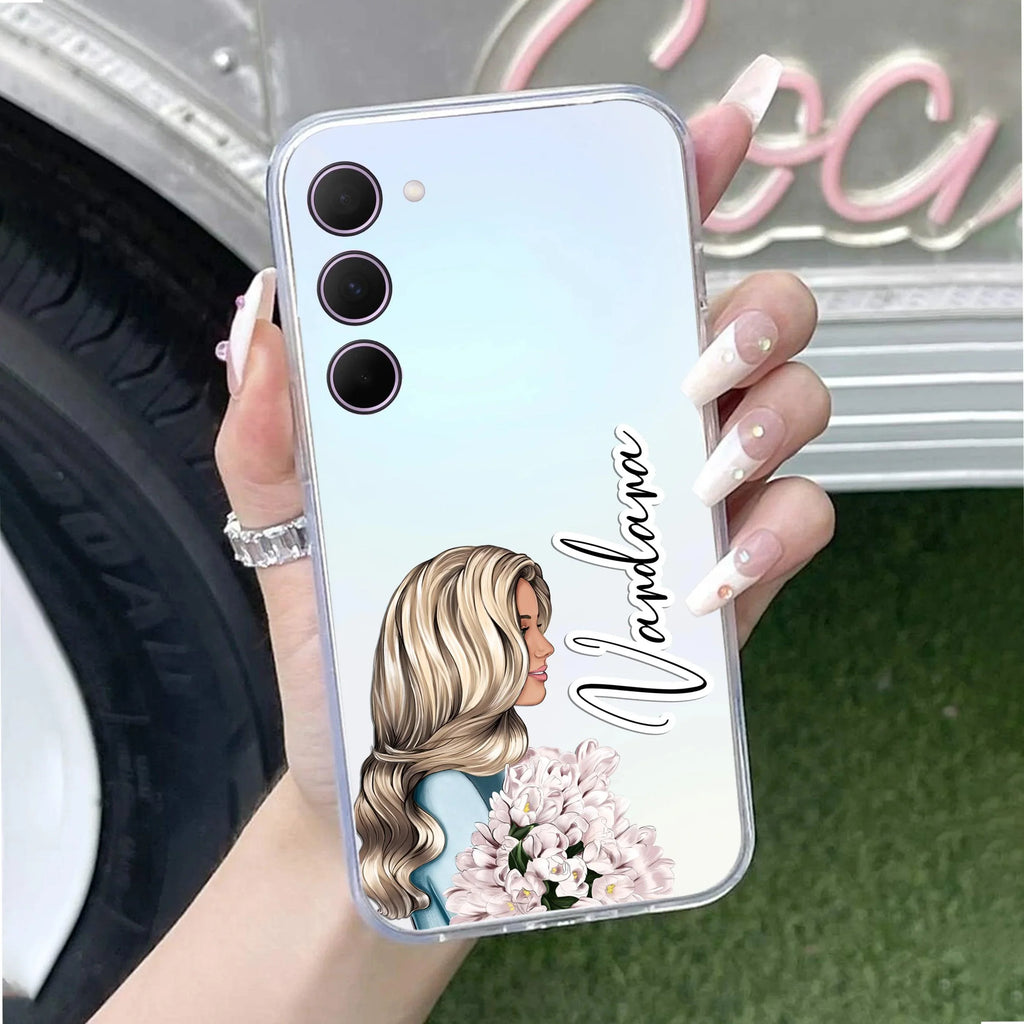 Stylish Girl Customize Transparent Silicon Case For Samsung Galaxy A05s 5G