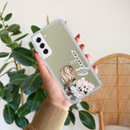 Stylish Girl Customize Transparent Silicon Case For Samsung Galaxy F62