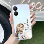 Stylish Girl Customize Transparent Silicon Case For Vivo Y28 5G