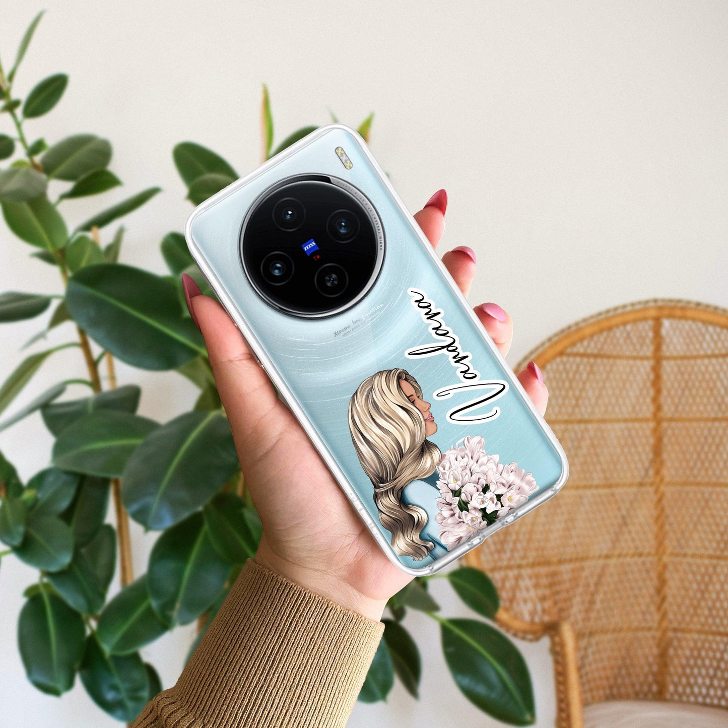 Stylish Girl Customize Transparent Silicon Case For Vivo