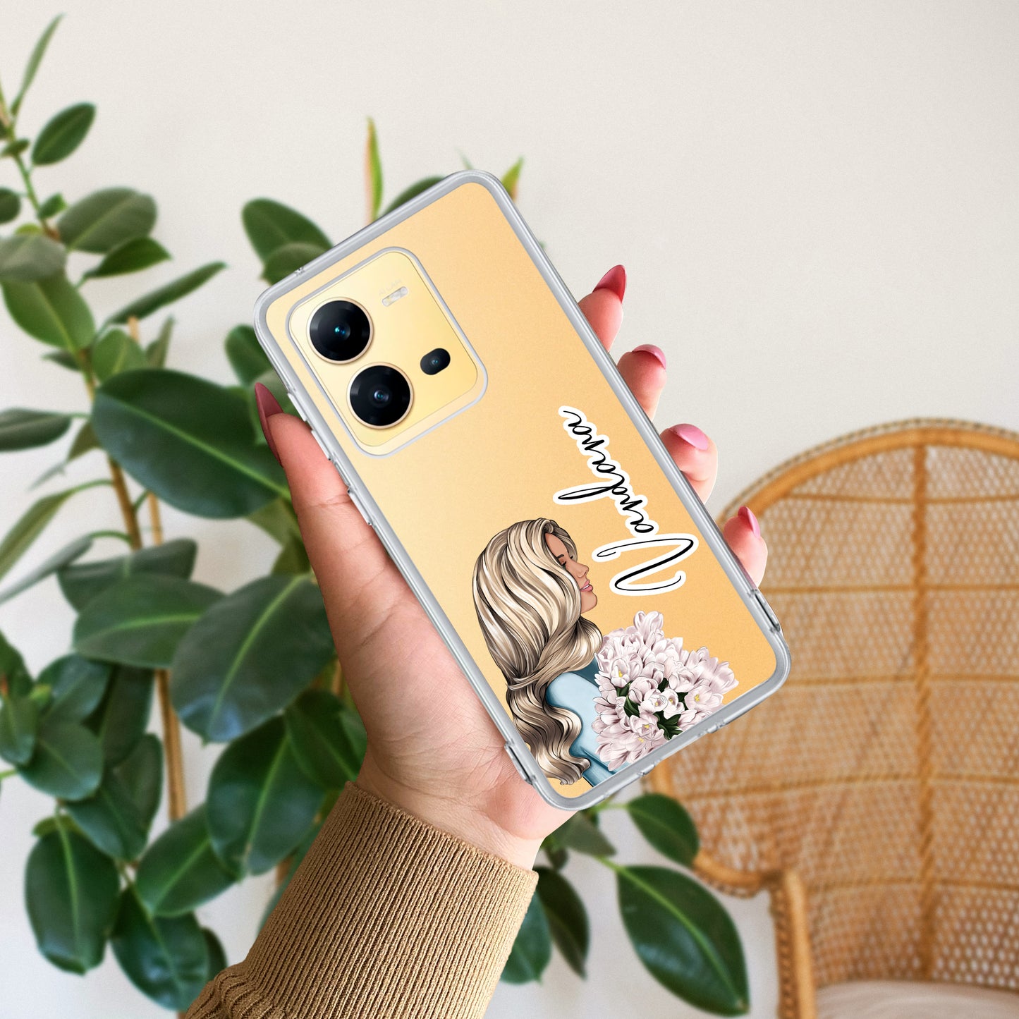 Stylish Girl Customize Transparent Silicon Case For Vivo ShopOnCliQ