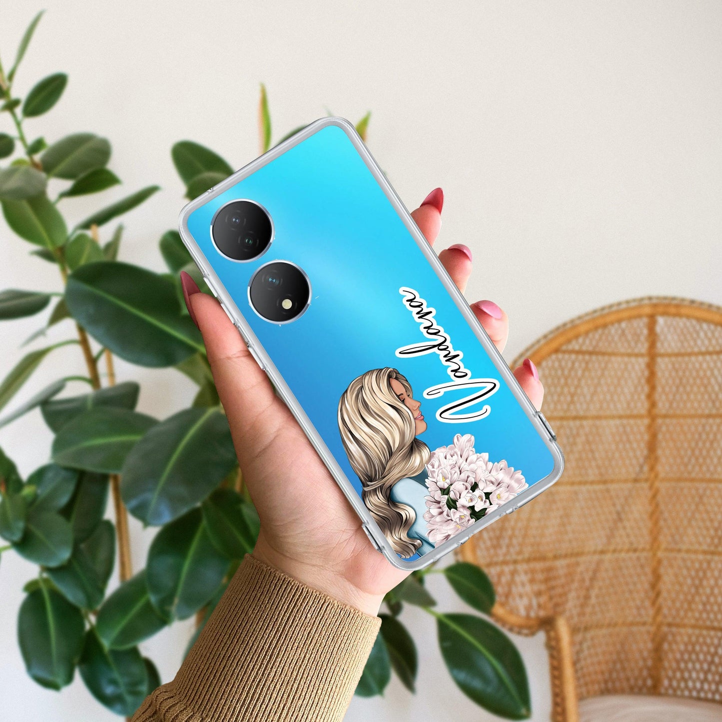 Stylish Girl Customize Transparent Silicon Case For Vivo