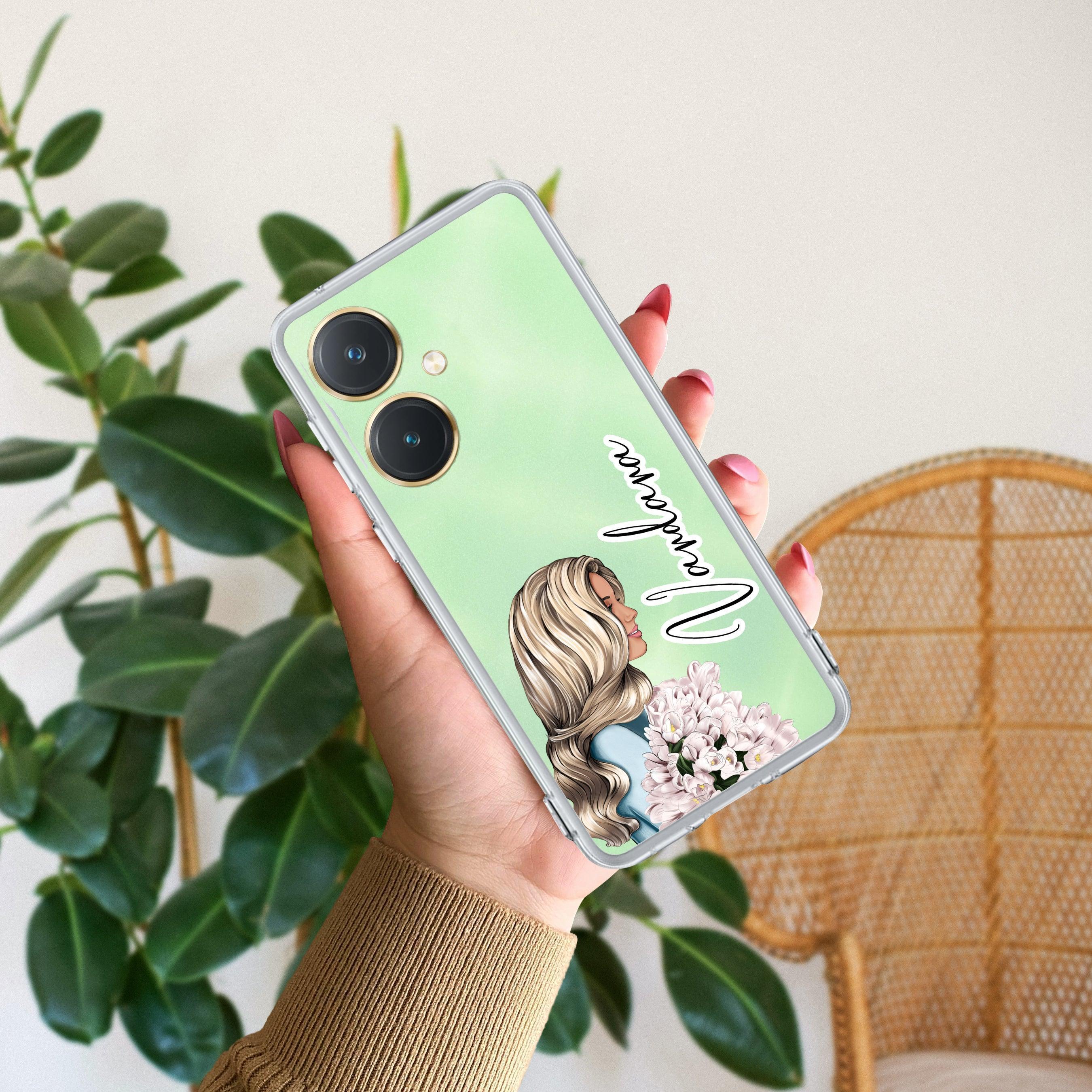 Stylish Girl Customize Transparent Silicon Case For Vivo Y27 4G
