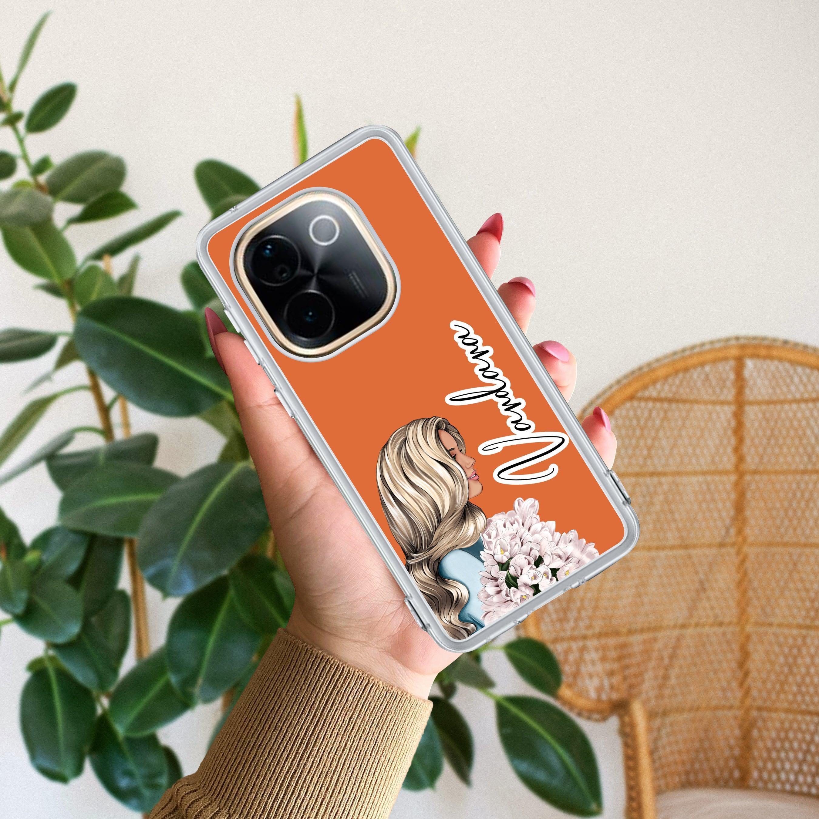 Stylish Girl Customize Transparent Silicon Case For Vivo Y73