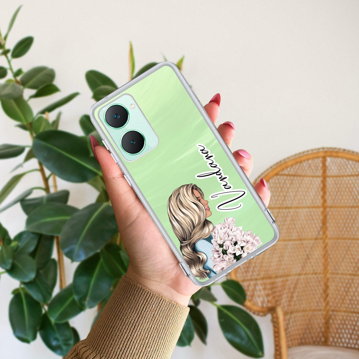 Stylish Girl Customize Transparent Silicon Case For Vivo