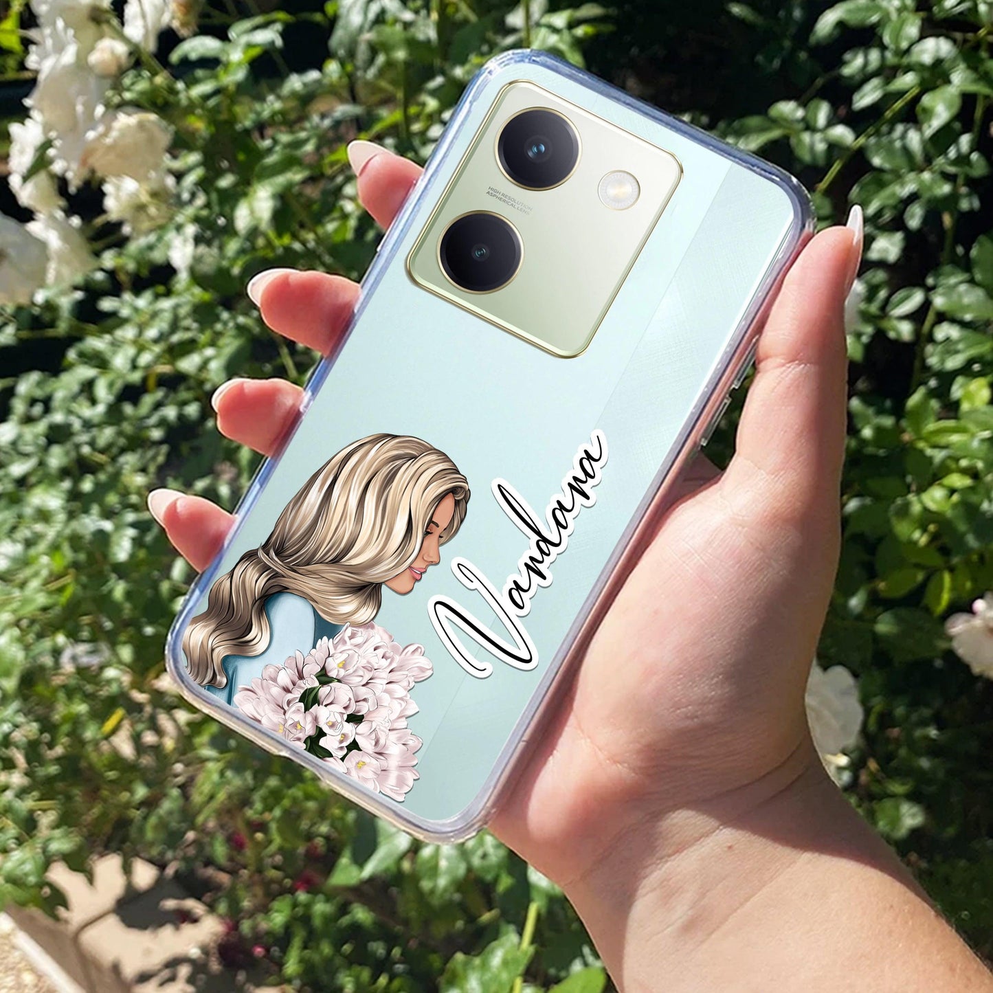 Stylish Girl Customize Transparent Silicon Case For Vivo