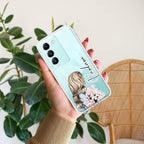 Stylish Girl Customize Transparent Silicon Case For Vivo T2 5G