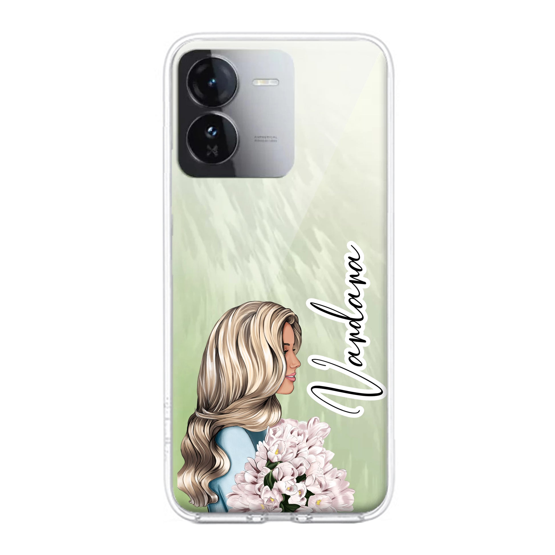 Stylish Girl Customize Transparent Silicon Case For iQOO ShopOnCliQ