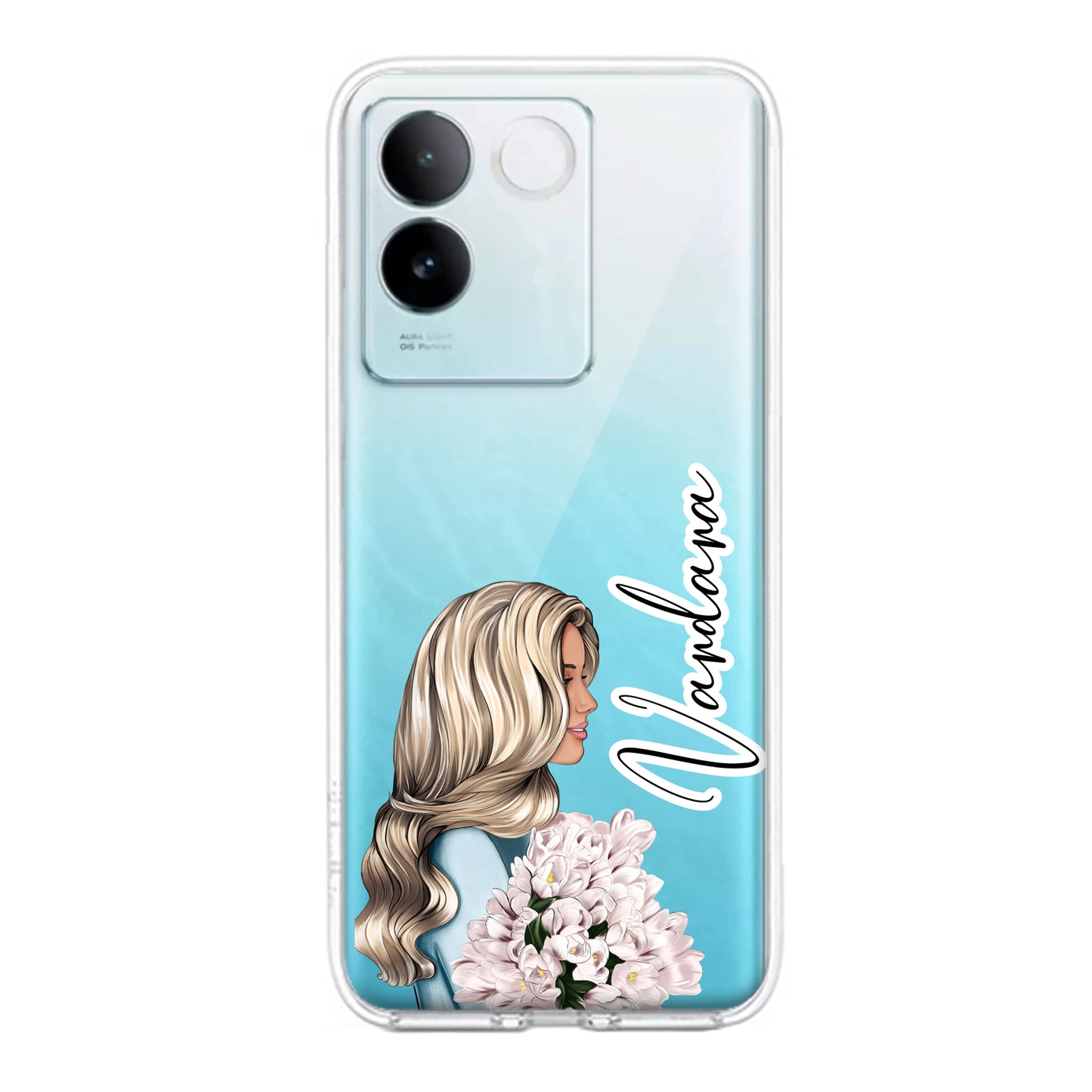 Stylish Girl Customize Transparent Silicon Case For iQOO ShopOnCliQ