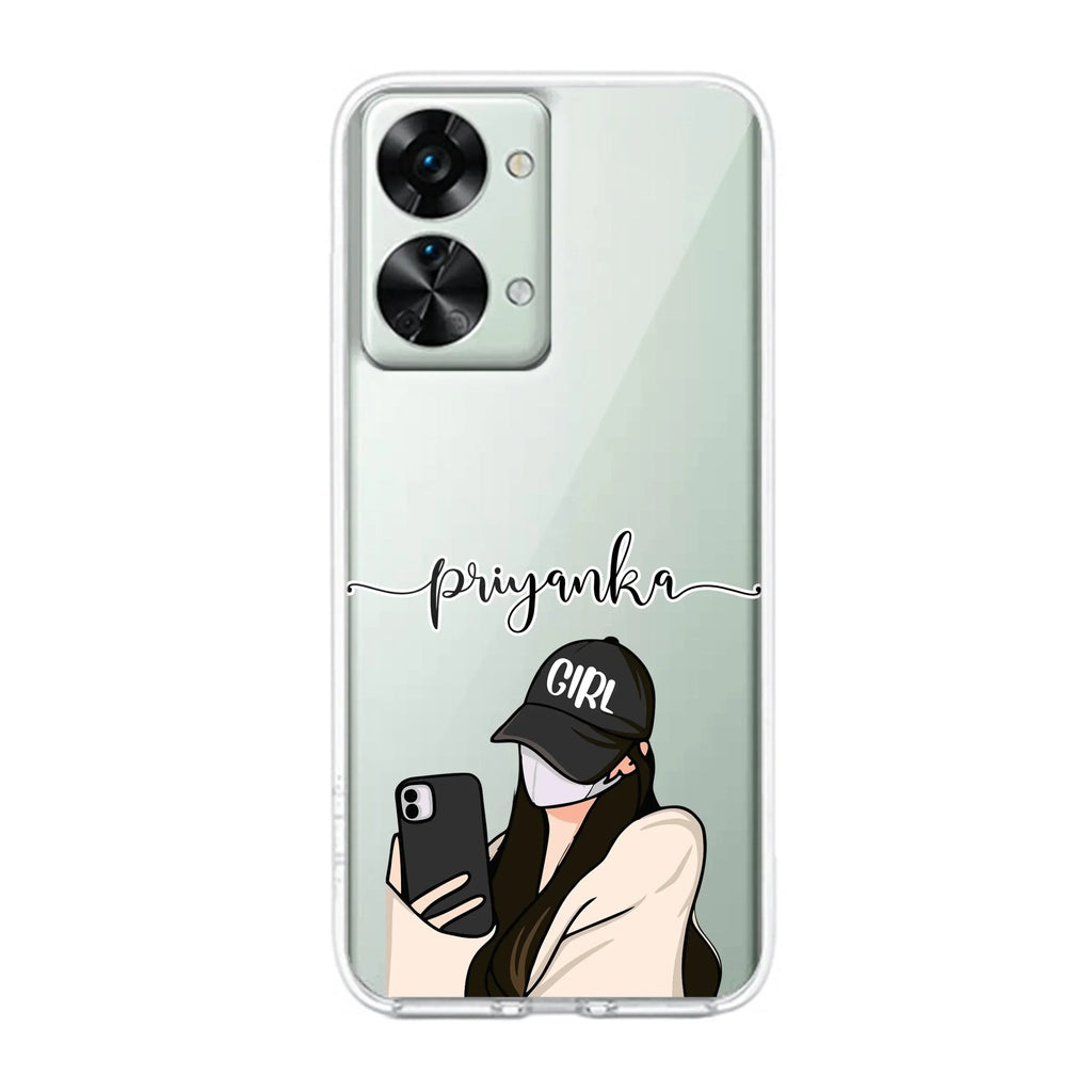 Stylish Girl With Cap Customize Transparent Silicon Case For OnePlus - ShopOnCliQ