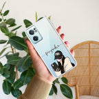 Stylish Girl With Cap Customize Transparent Silicon Case For OnePlus Nord CE 2 Lite
