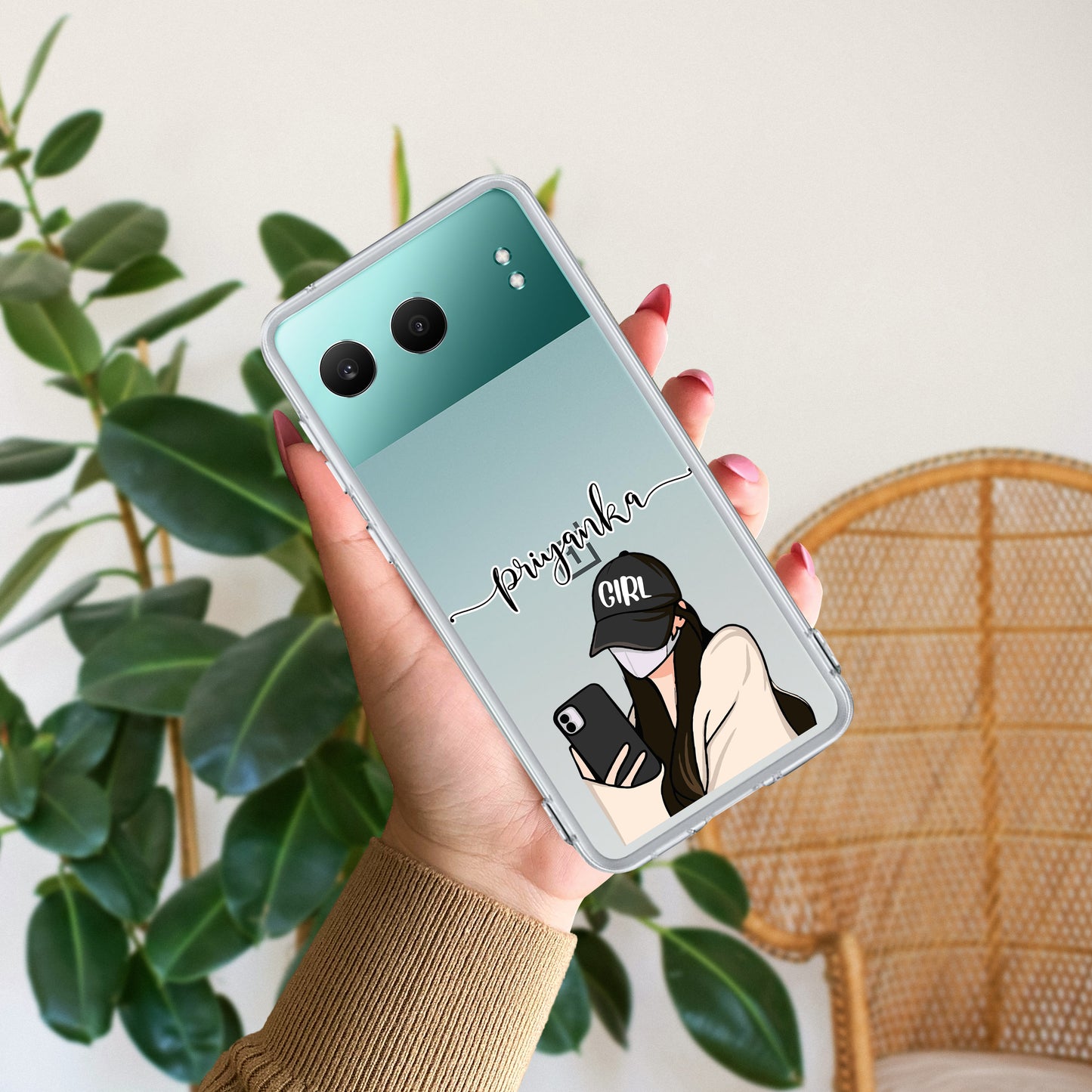 Stylish Girl With Cap Customize Transparent Silicon Case For OnePlus ShopOnCliQ