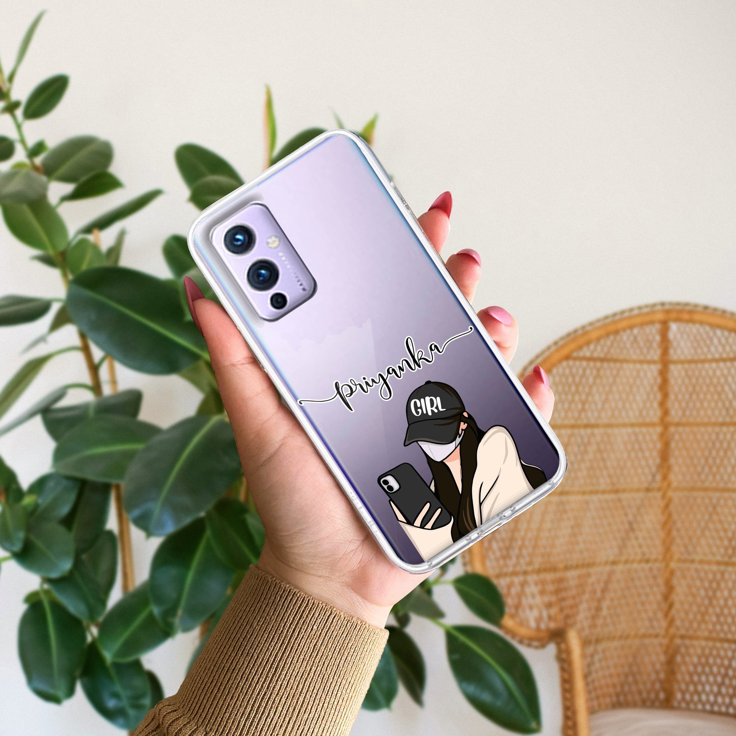 Stylish Girl With Cap Customize Transparent Silicon Case For OnePlus ShopOnCliQ