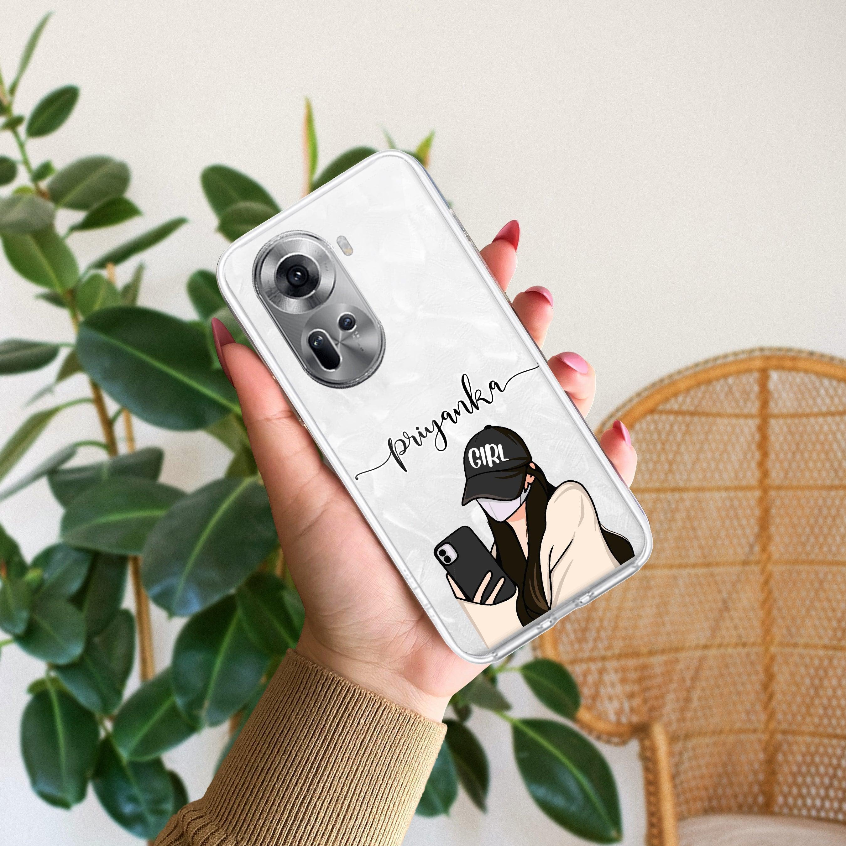 Stylish Girl With Cap Customize Anti Yellow Case For Oppo Reno 11 5G