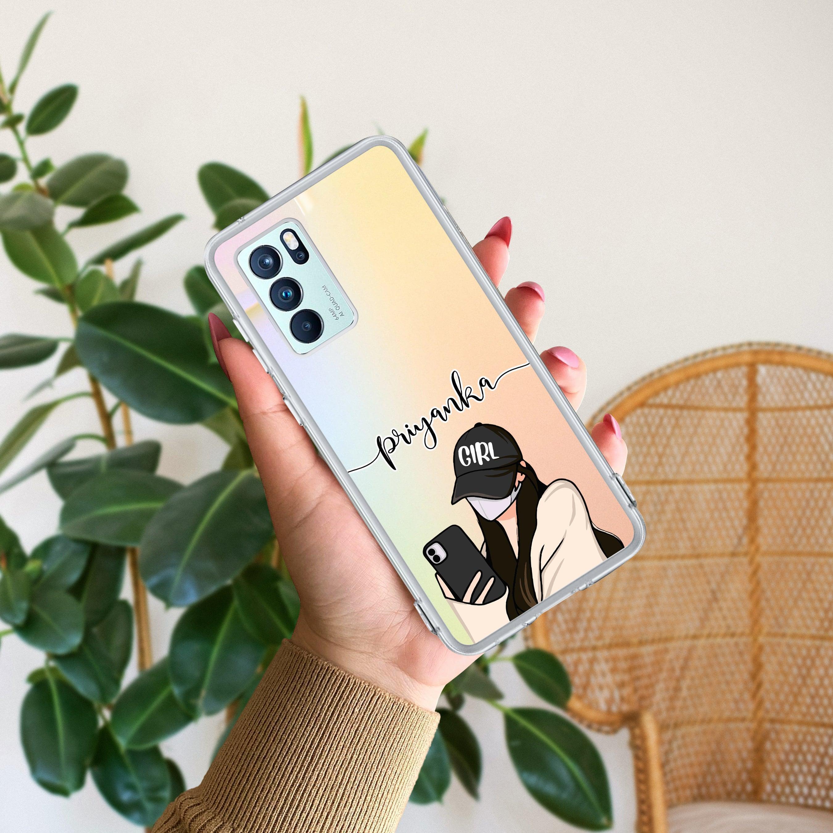 Stylish Girl With Cap Customize Anti Yellow Case For Oppo Reno 6 Pro 5G