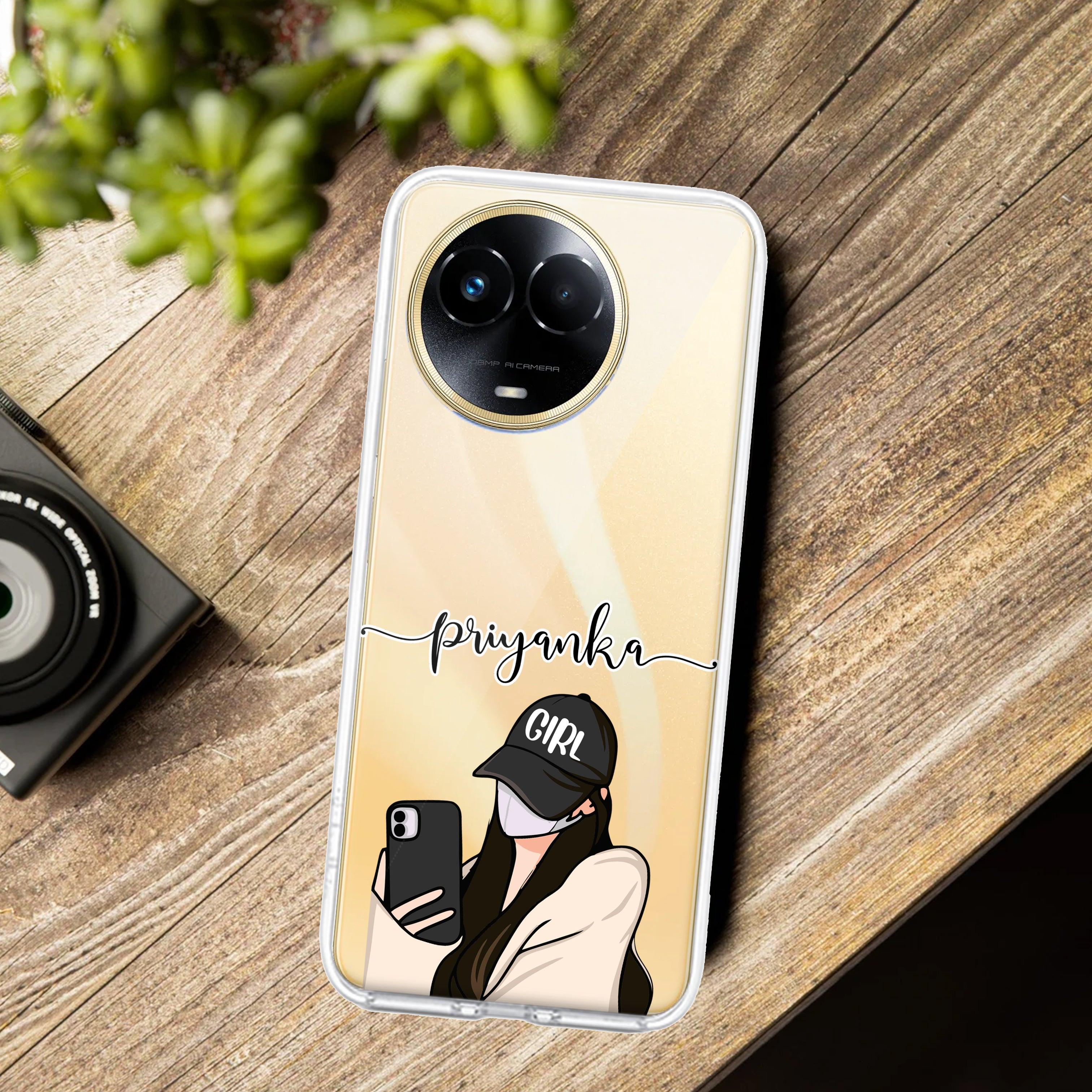 Stylish Girl With Cap Customize Transparent Silicon Case For Realme/Narzo - ShopOnCliQ