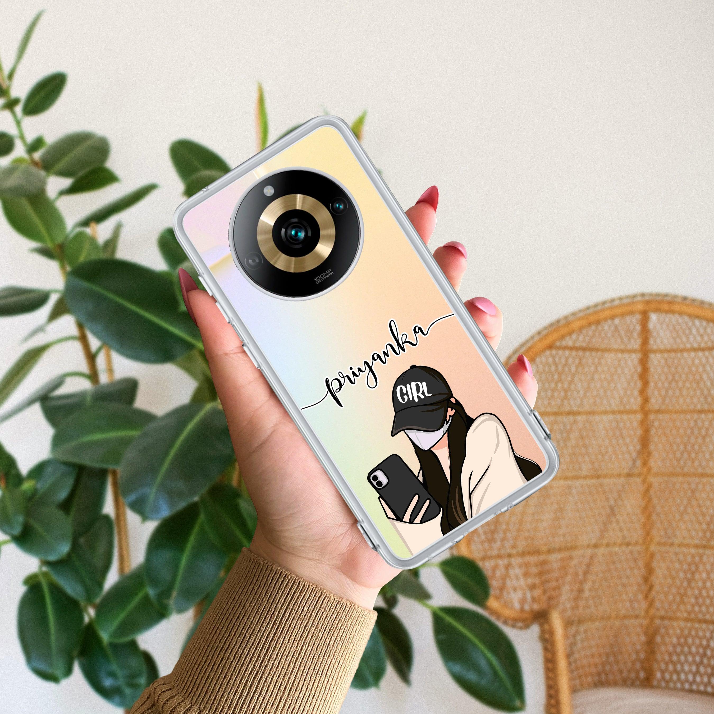 Stylish Girl With Cap Customize Transparent Silicon Case For Realme/Narzo - ShopOnCliQ