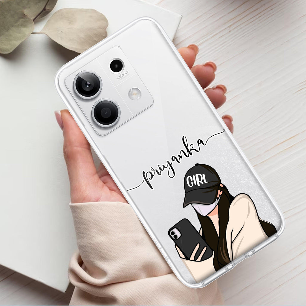 Stylish Girl With Cap Customize Transparent Silicon Case For Redmi/Xiaomi - ShopOnCliQ