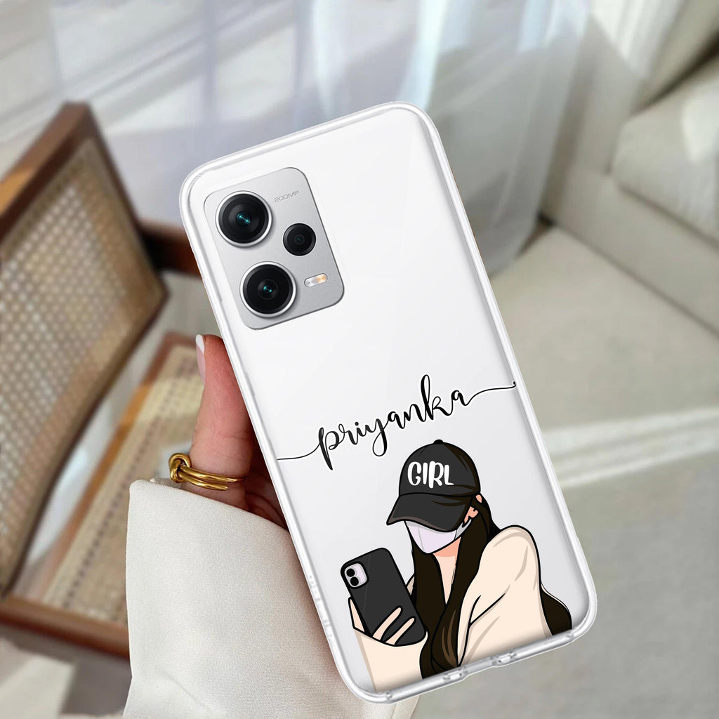 Stylish Girl With Cap Customize Transparent Silicon Case For Redmi/Xiaomi - ShopOnCliQ