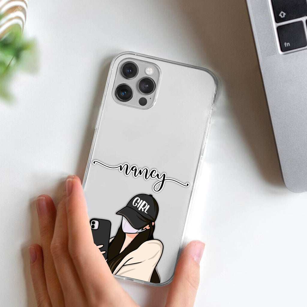 Stylish Girl With Cap Customize Transparent Silicon Case For Redmi/Xiaomi - ShopOnCliQ