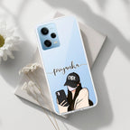 Stylish Girl With Cap Customize Transparent Silicon Case For Redmi Note 14 5G