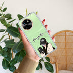 Stylish Girl With Cap Customize Transparent Silicon Case For Vivo Y75 4G