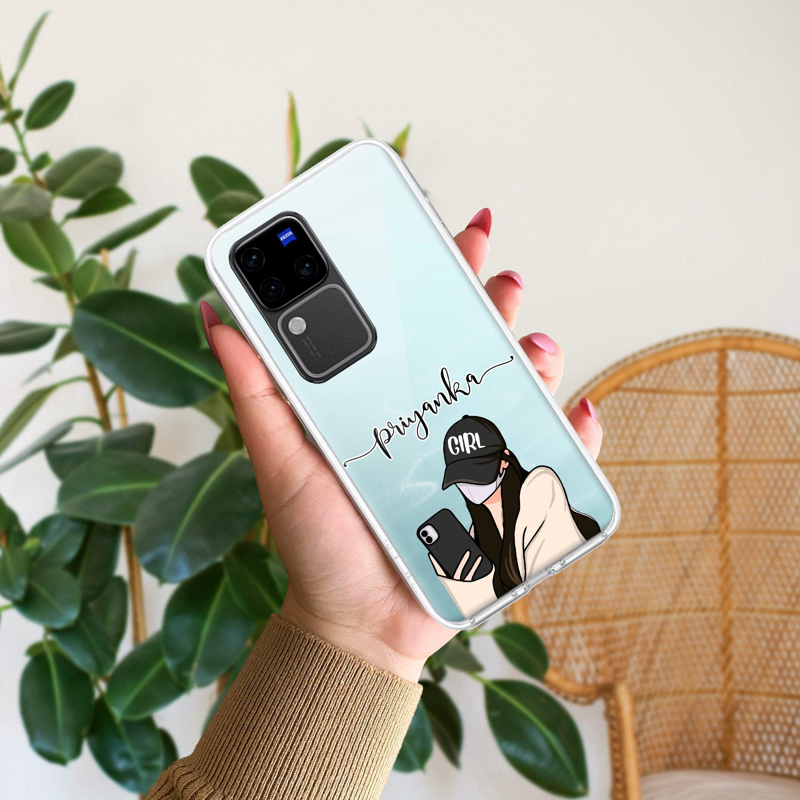 Stylish Girl With Cap Customize Transparent Silicon Case For Vivo - ShopOnCliQ